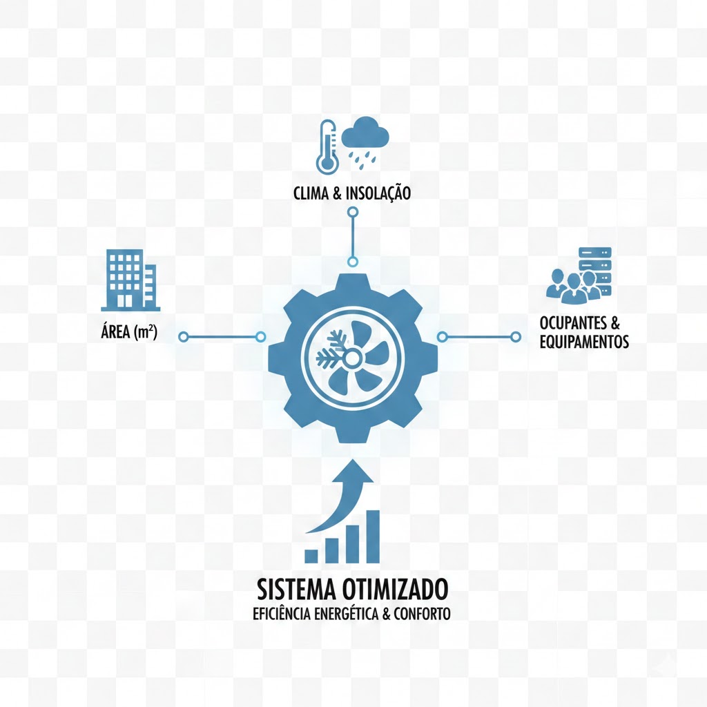 Dimensionamento de climatização para empresas: cálculo de carga térmica e seleção correta do sistema